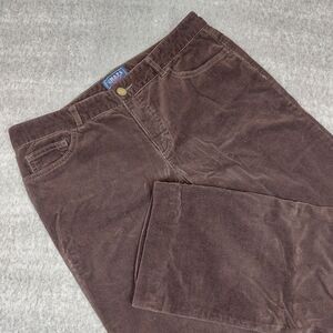 Chaps Denim Women's Size 10 (33x29.5) Corduroy Chino Pants Brown READ**